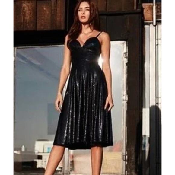 Dress the Population Black Mimi Sequin In Ebony Cocktail Dress XL - Picture 1 of 7